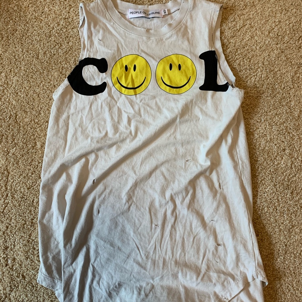 NEVER WORN PLANET BLUE muscle tank